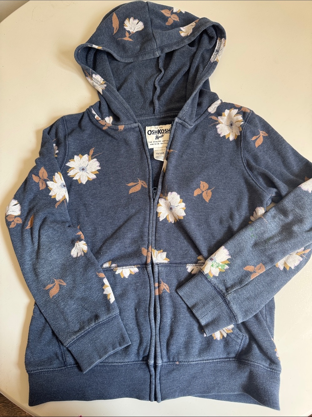 OshKosh B'gosh Navy Floral Zip Hoodie